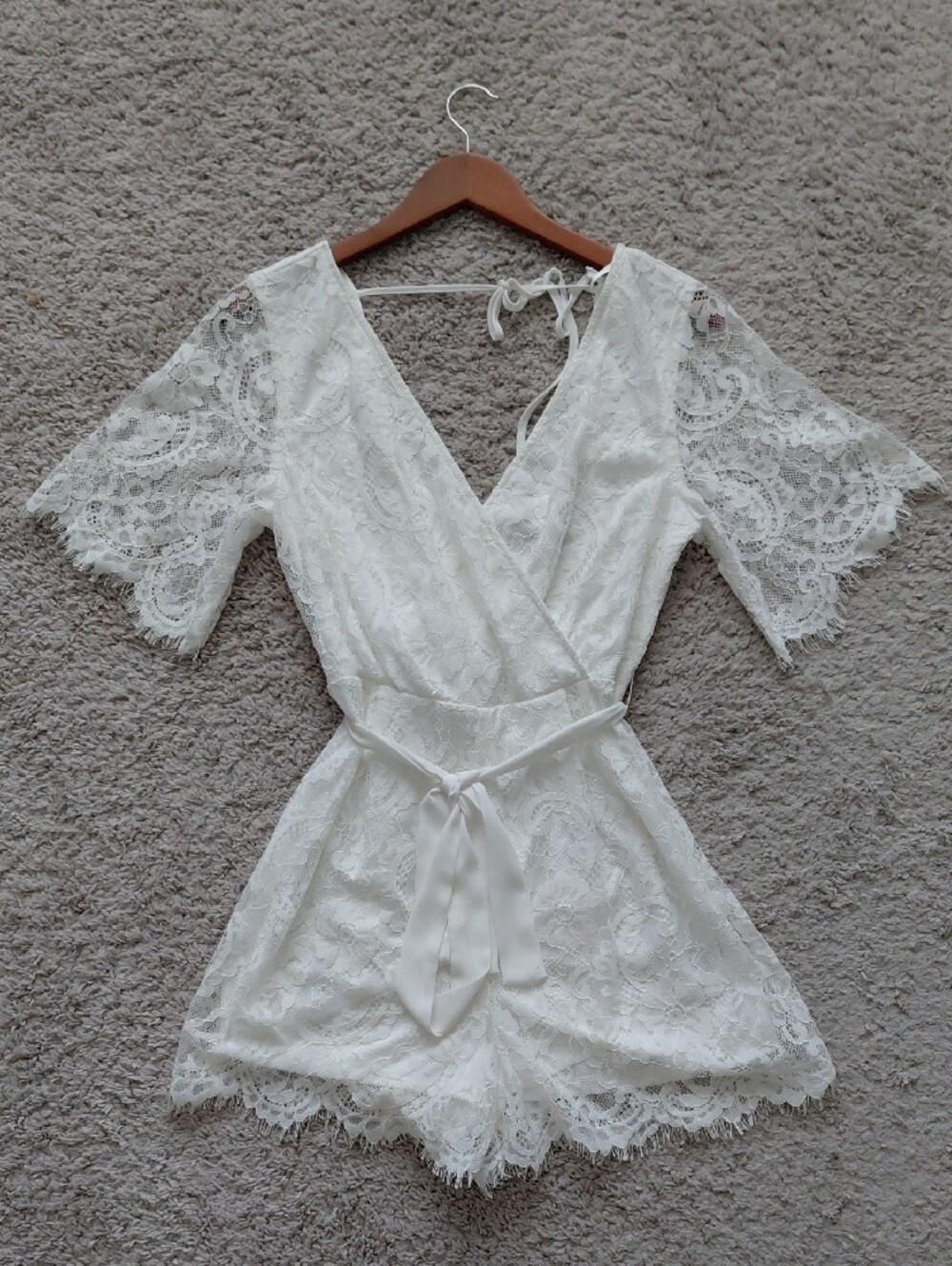 Trixxi White Lace Romper